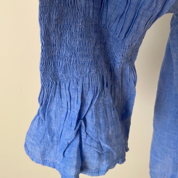 MAJE Paris Off-the-shoulder blouse Top In Bleu, size S - Picture 5 of 11